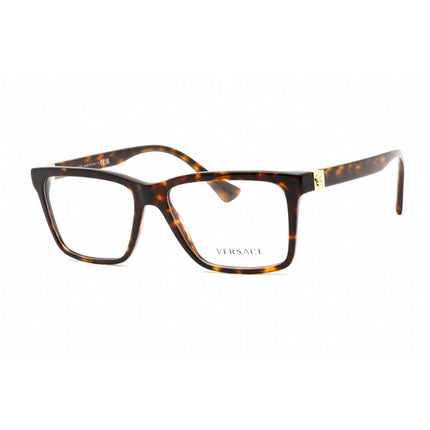 Versace Unisex Eyeglasses - Rectangular Shape Dark Havana Plastic Frame | 0VE3328 108 ,
