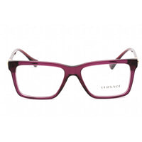 Versace Unisex Eyeglasses - Rectangular Transparent Plum Plastic Frame | 0VE3328 5390 ,