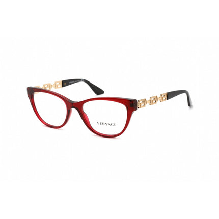 Versace Unisex Eyeglasses - Transparent Bordeaux Plastic Cat Eye Frame | 0VE3292 388 ,