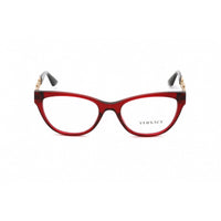 Versace Unisex Eyeglasses - Transparent Bordeaux Plastic Cat Eye Frame | 0VE3292 388 ,