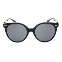 Versace Unisex Sunglasses - Black Round Plastic Frame Dark Grey Lens | 0VE4442 GB1/87 ,