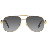 Versace Unisex Sunglasses - Full Rim Gold Aviator Frame | VERSACE 0VE2236 10021159 ,
