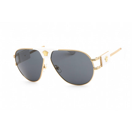 Versace Unisex Sunglasses - Full Rim Gold Metal Pilot Shape Frame | 0VE2252 147187 ,