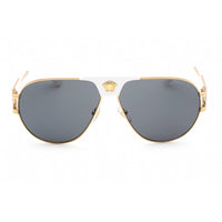 Versace Unisex Sunglasses - Full Rim Gold Metal Pilot Shape Frame | 0VE2252 147187 ,