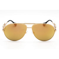 Versace Unisex Sunglasses - Gold Aviator Frame Brown Mirrored Lens | VE2249 10027P ,