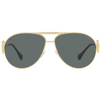 Versace Unisex Sunglasses - Gold Metal Frame Polarized Grey Lens | VE2249 100281 ,