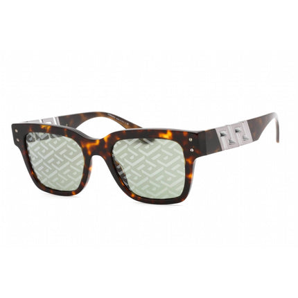 Versace Unisex Sunglasses - Havana Frame Green Monogram Silver Lens | VE4421 108/V8 ,