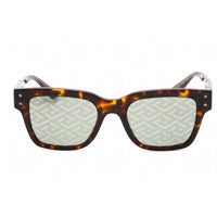 Versace Unisex Sunglasses - Havana Frame Green Monogram Silver Lens | VE4421 108/V8 ,