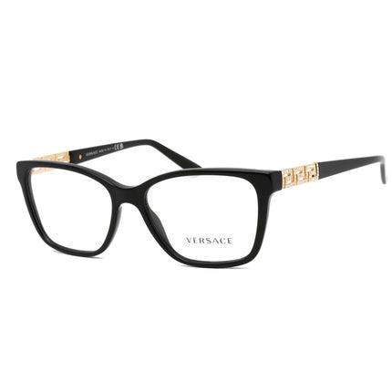 Versace Women's Eyeglasses - Black Acetate Rectangular Full Rim Frame | VE3192B GB1 ,
