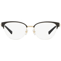 Versace Women's Eyeglasses - Black and Gold Metal Oval Frame | VERSACE 0VE1255B 1433 ,