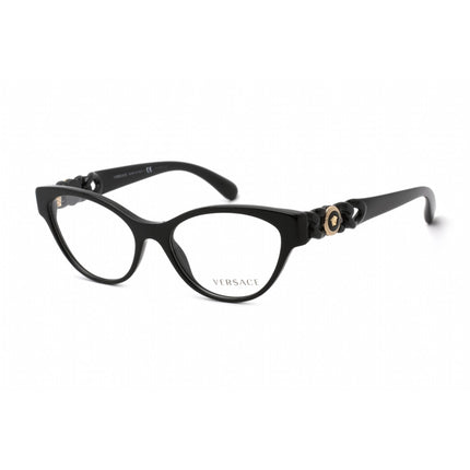Versace Women's Eyeglasses - Black Cat Eye Plastic Full-Rim Frame | 0VE3305 GB1 ,