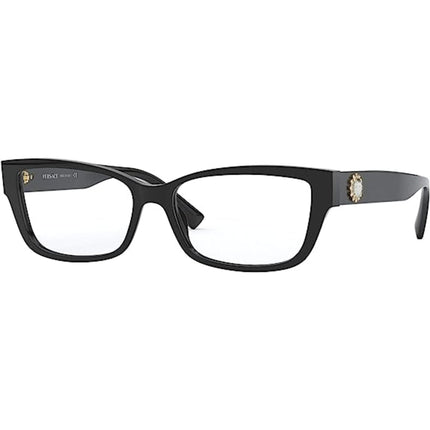 Versace Women's Eyeglasses - Black Rectangular Full-Rim Frame | VERSACE 0VE3284B GB1 ,