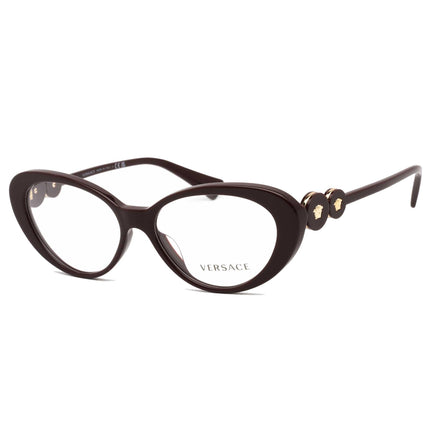 Versace Women's Eyeglasses - Bordeaux Full Rim Plastic Frame, 55 mm | 0VE3331U 5382 ,
