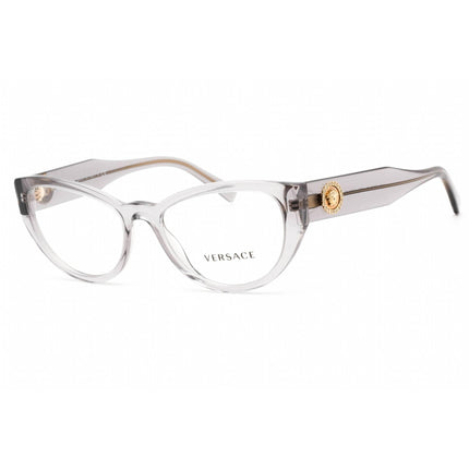 Versace Women's Eyeglasses - Cat Eye Transparent Grey Plastic Frame | 0VE3280B 593 ,
