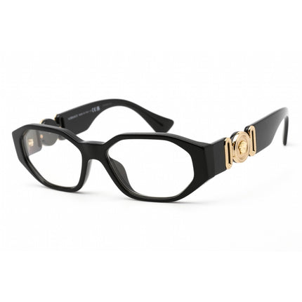 Versace Women's Eyeglasses - Clear Lens Black Plastic Geometric Frame | 0VE3320U GB1 ,