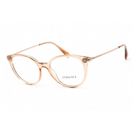 Versace Women's Eyeglasses - Clear Lens Brown Plastic Round Shape Frame | VE3251B 5215 ,