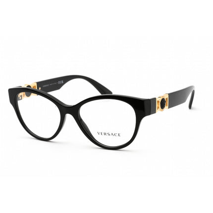 Versace Women's Eyeglasses - Clear Lens Cat Eye Black Plastic Frame | 0VE3313 GB1 ,