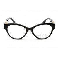 Versace Women's Eyeglasses - Clear Lens Cat Eye Black Plastic Frame | 0VE3313 GB1 ,