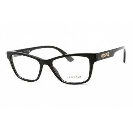 Versace Women's Eyeglasses - Clear Lens Cat Eye Black Plastic Frame | 0VE3316 GB1 ,