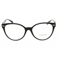 Versace Women's Eyeglasses - Clear Lens Cat Eye Black Plastic Frame | 0VE3334 GB1 ,