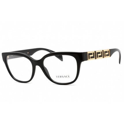 Versace Women's Eyeglasses - Clear Lens Cat Eye Black Plastic Frame | 0VE3338 GB1 ,