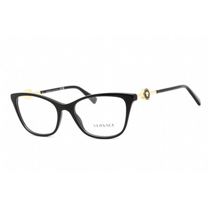 Versace Women's Eyeglasses - Clear Lens Cat Eye Shape Black Acetate Frame | VE3293 GB1 ,