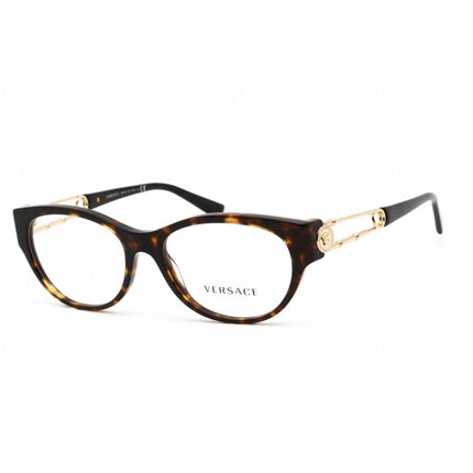 Versace Women's Eyeglasses - Dark Havana Cat Eye Plastic Full-Rim Frame | VE3289 108 ,
