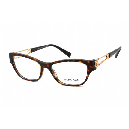 Versace Women's Eyeglasses - Dark Havana Plastic Cat Eye Shape Frame | 0VE3288 108 ,