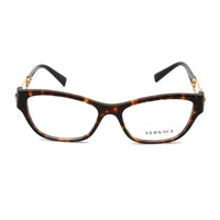 Versace Women's Eyeglasses - Dark Havana Plastic Cat Eye Shape Frame | 0VE3288 108 ,