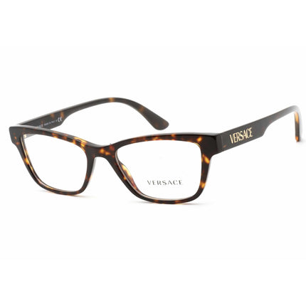 Versace Women's Eyeglasses - Dark Havana Rectangular Full Rim Frame | 0VE3316 108 ,