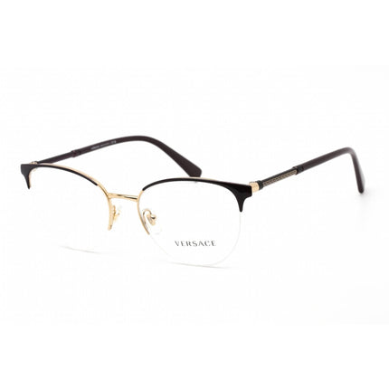 Versace Women's Eyeglasses - Eggplant/Gold Cat Eye Frame Clear Lens | VE1247 1418 ,