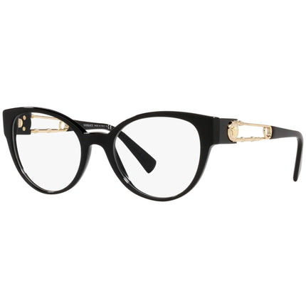 Versace Women's Eyeglasses - Full Rim Black Plastic Cat Eye | VERSACE 0VE3307 GB1 ,