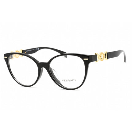 Versace Women's Eyeglasses - Full Rim Cat Eye Shape Black Plastic Frame | 0VE3334F GB1 ,