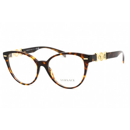 Versace Women's Eyeglasses - Full Rim Cat Eye Shape Havana Plastic Frame | 0VE3334 108 ,