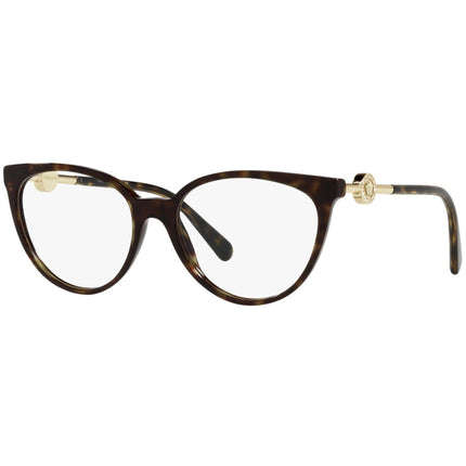 Versace Women's Eyeglasses - Full Rim Havana Plastic Cat Eye Frame | 0VE3298B 108 ,