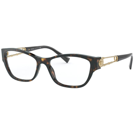Versace Women's Eyeglasses - Full Rim Havana Plastic Cat Eye | VERSACE 0VE3288 108 ,