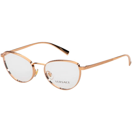 Versace Women's Eyeglasses - Full Rim Pink Gold Metal Cat Eye | VERSACE 0VE1266 1412 ,