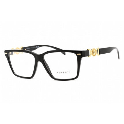Versace Women's Eyeglasses - Full Rim Rectangular Black Plastic Frame | 0VE3335 GB1 ,