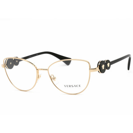 Versace Women's Eyeglasses - Gold Cat Eye Metal Frame Clear Demo Lens | 0VE1284 1002 ,