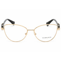 Versace Women's Eyeglasses - Gold Cat Eye Metal Frame Clear Demo Lens | 0VE1284 1002 ,
