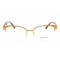 Versace Women's Eyeglasses - Half Rim Cat Eye Matte Gold Metal Frame | 0VE1265 1410 ,