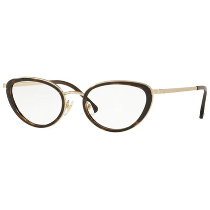 Versace Women's Eyeglasses - Havana Pale Gold Cat Eye Frame | VERSACE 0VE1258 1440 ,