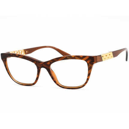Versace Women's Eyeglasses - Havana Print Monogram Cat-Eye Frame | 0VE3318 5354 ,