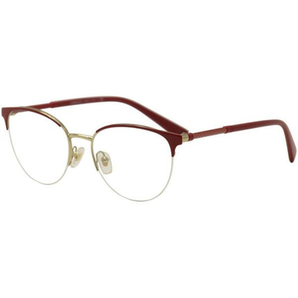 Versace Women's Eyeglasses - Red Pale Gold Metal Oval Frame | VERSACE 0VE1247 1408 ,