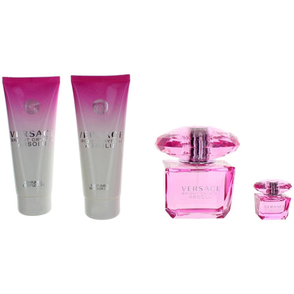 Versace Women's Personal Care Gift Set - Bright Crystal Absolu Enchanting, 4 Piece ,