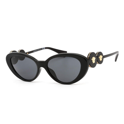 Versace Women's Sunglasses - Black Cat Eye Frame Dark Grey Lens | 0VE4433U GB1/87 ,