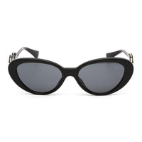 Versace Women's Sunglasses - Black Cat Eye Frame Dark Grey Lens | 0VE4433U GB1/87 ,