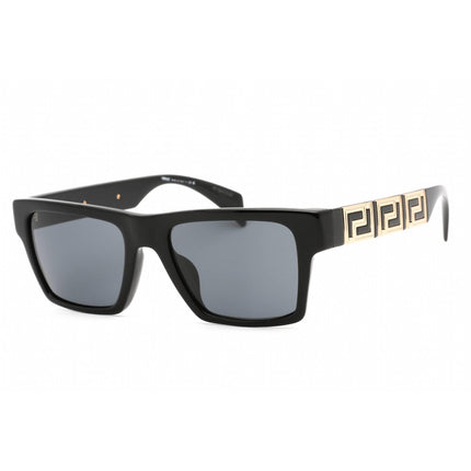 Versace Women's Sunglasses - Black Rectangular Frame Dark Grey Lens | 0VE4445F GB1/87 ,