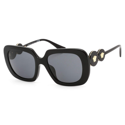 Versace Women's Sunglasses - Black Square Full Rim Dark Grey Lens | VE4434F GB1/87 ,