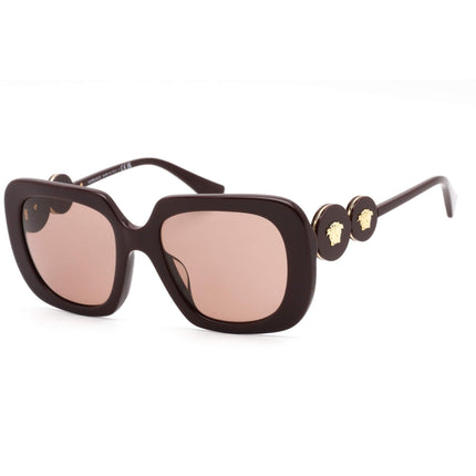 Versace Women's Sunglasses - Bordeaux Plastic Square Frame Brown Lens | VE4434F 538273 ,